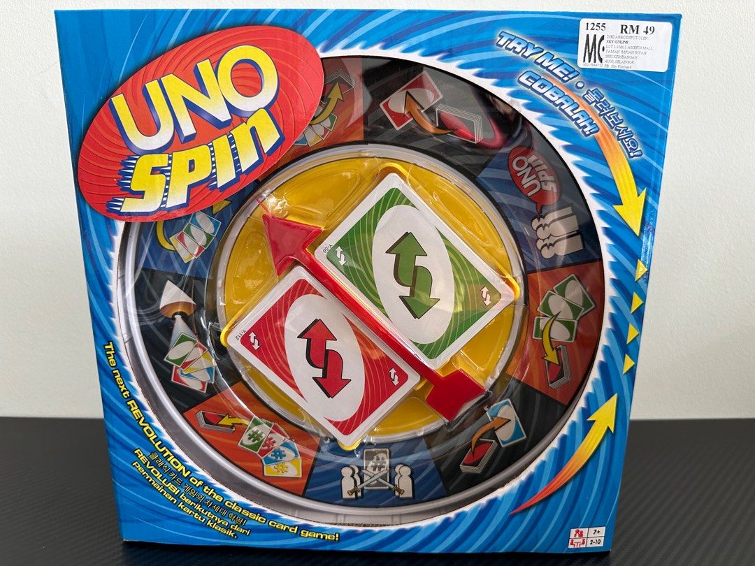 Uno Spin Card Fun Game for Family Spin and fun